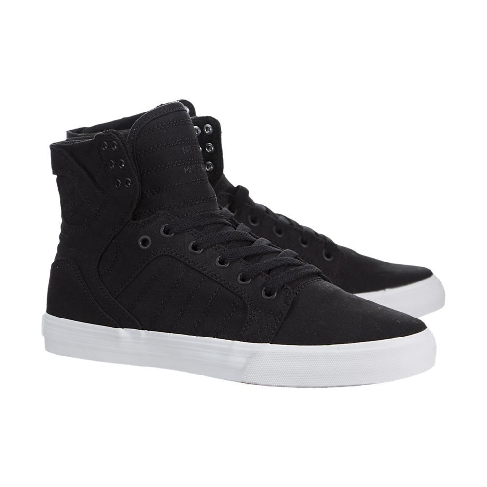 Baskets Montantes Supra SkyTop D Noir Black/White Femme | CLD-67089897